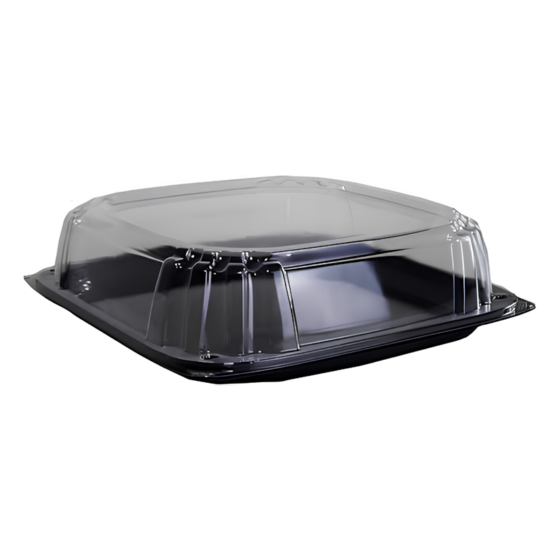 12" Square Platter with Clear 3" Dome Lid