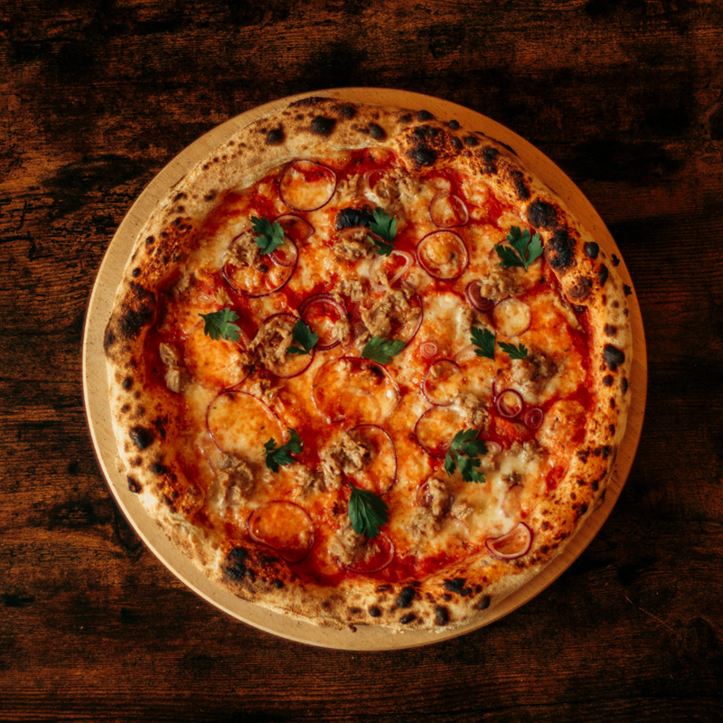 cooked pizza