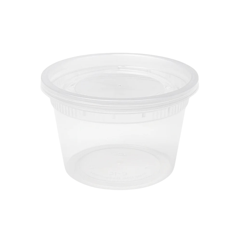 16oz Deli Round Container with Lid, Clear