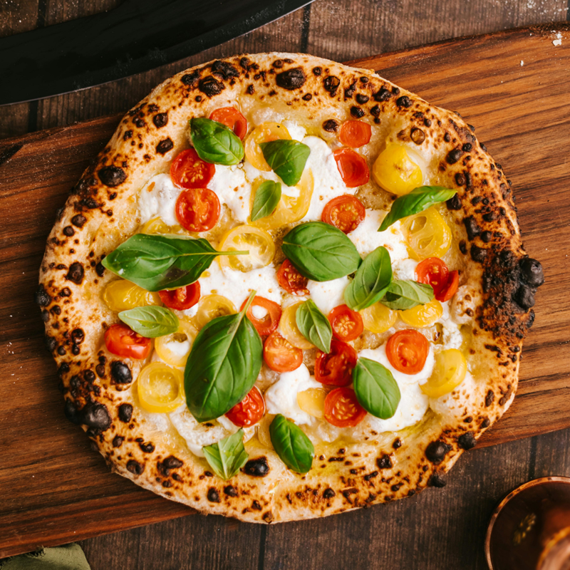 cooked pizza