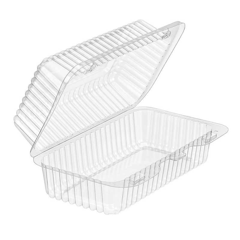 36oz Hinged Clear Plastic Container
