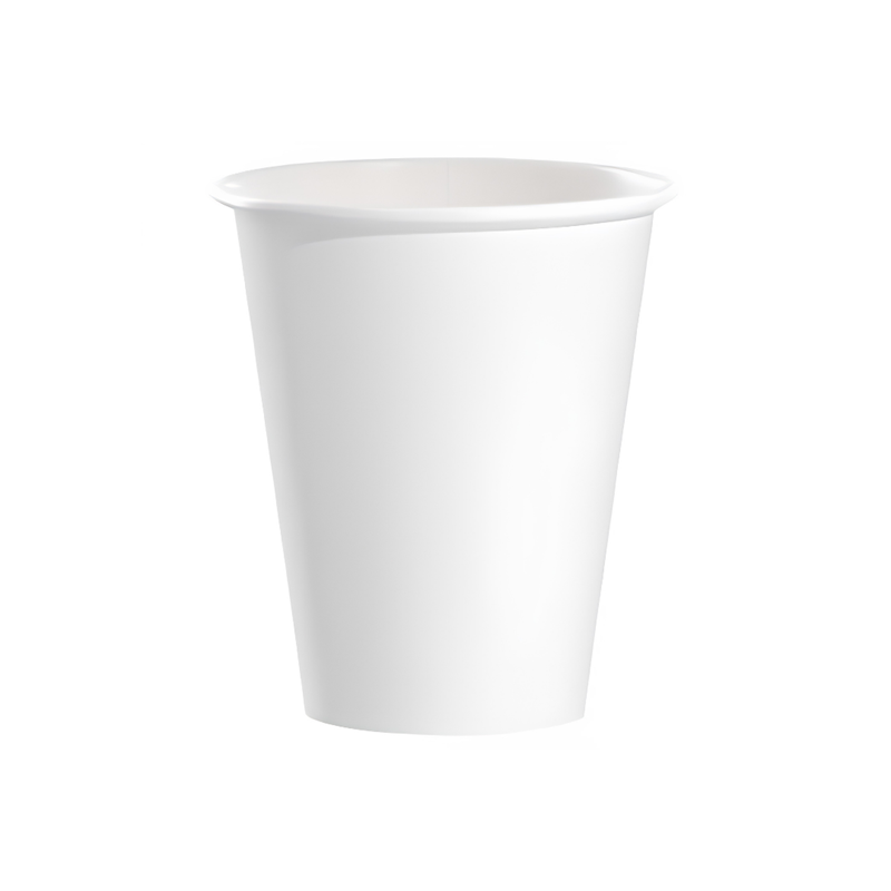 8oz Hot Cup, Poly-Lined White