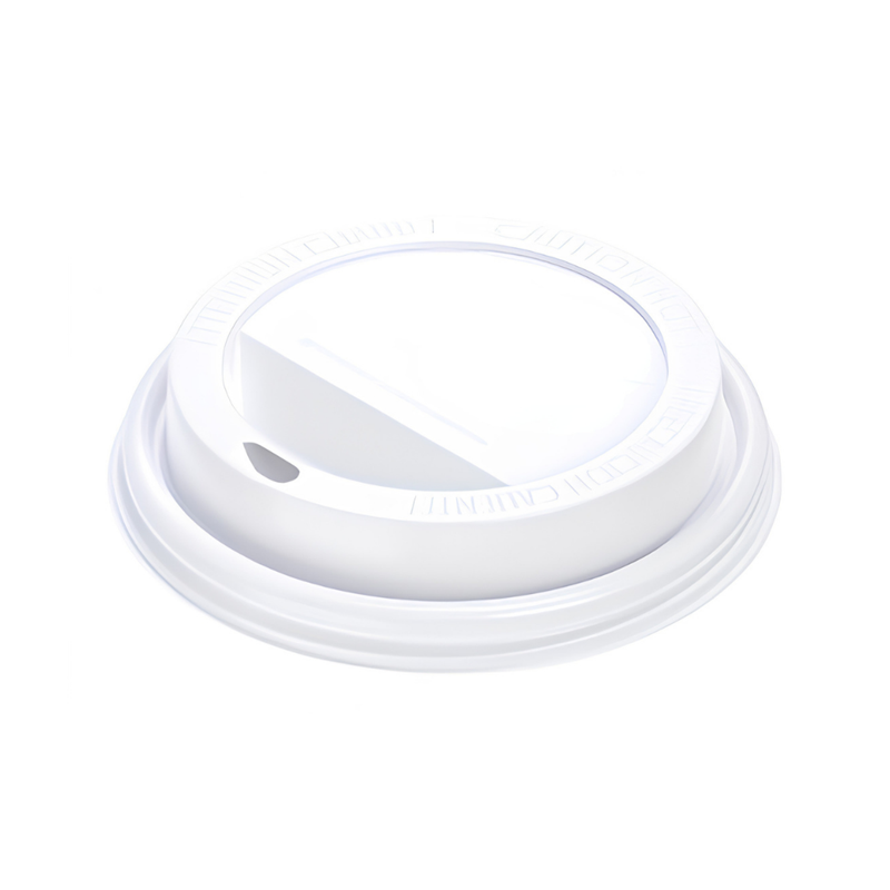 Dome Lids 12-24oz, White Traveler