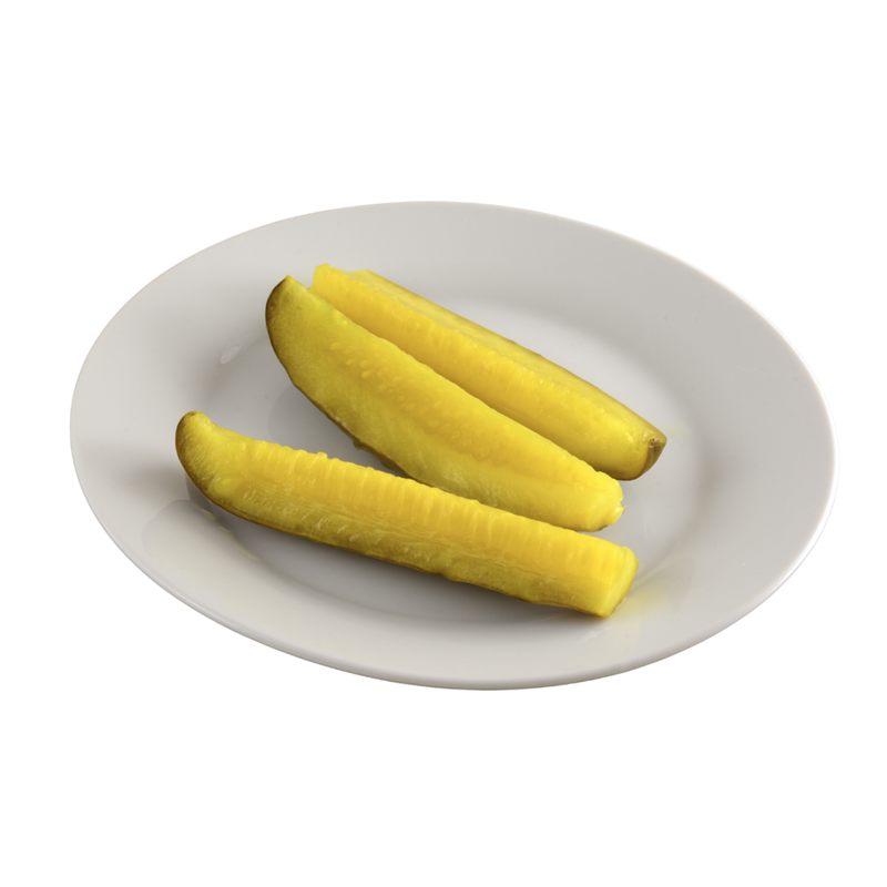 pickles in plate