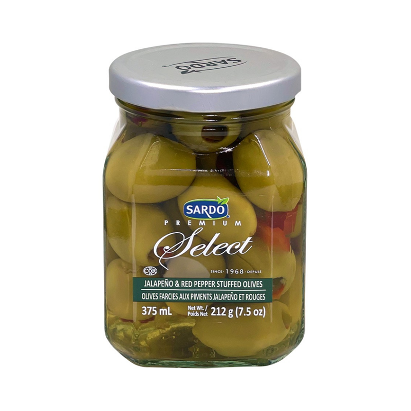 Green Olives with Jalapeño & Red Pepper, Sardo