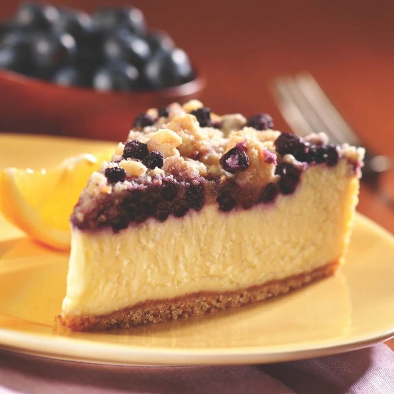 Lemon Blueberry Crumble Cheesecake, Pre-Cut, Bindi