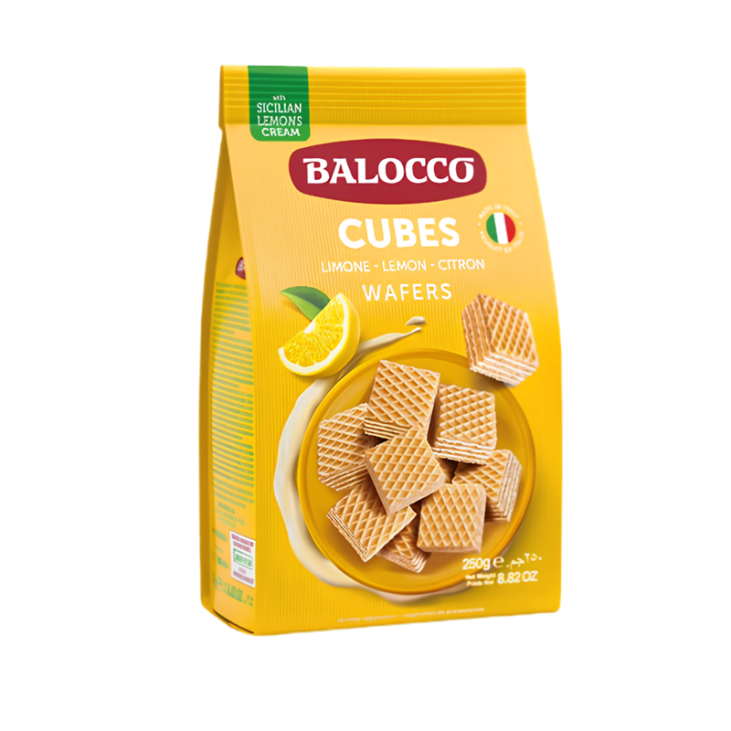 Mini Lemon Wafers 125g, Balocco