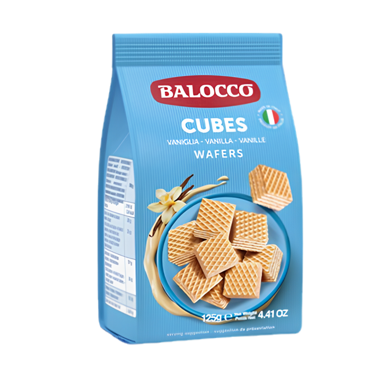 Mini Vanilla Wafers 125g, Balocco