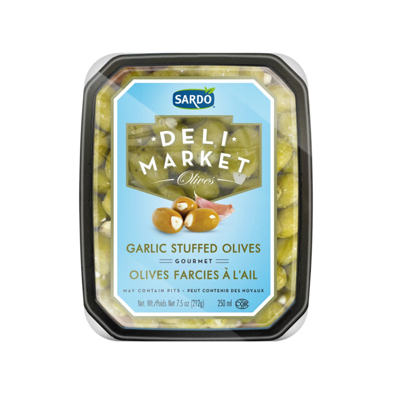 Olives Stuffed with Garlic, Sardo