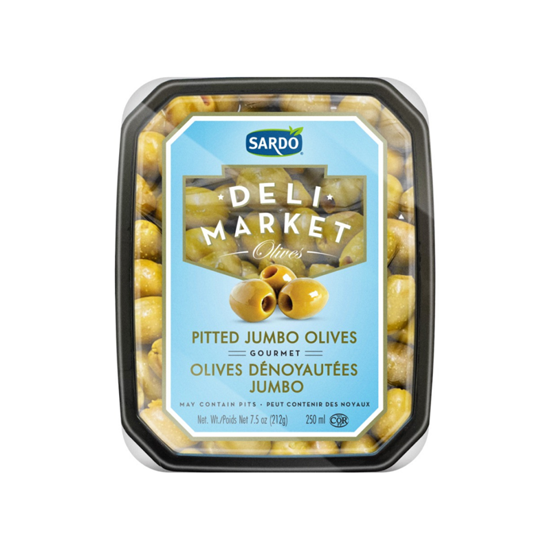 Pitted Ripe Green Olives, Sardo
