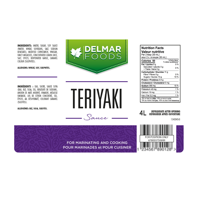 Soy Ginger Teriyaki Sauce, Delmar